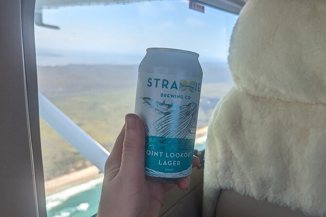 1 Hour Private Flight Tour with Paired Inflight Beer Tasting - Jumpinpin IPA above the blue water