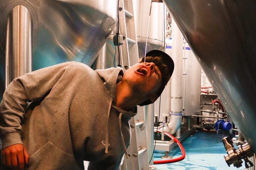 3 Locks Brewing Company: Guided tasting and brewery tour - Drinking from the tank is the signature moment