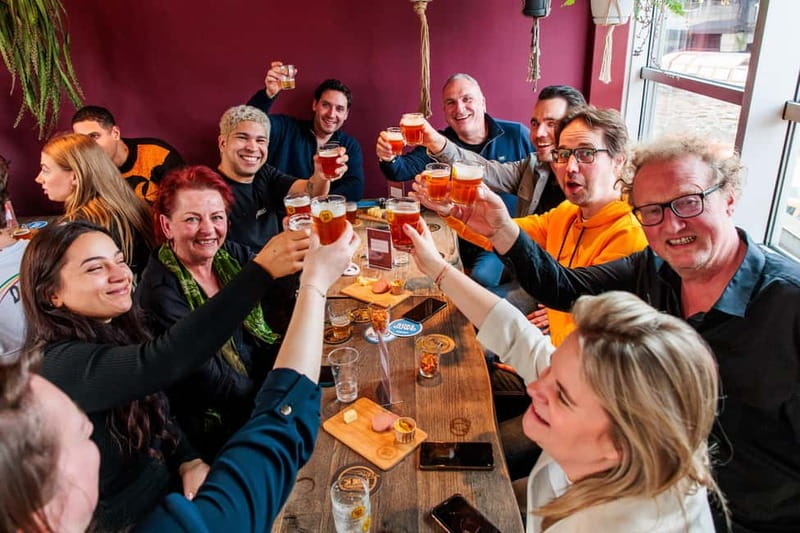 Amsterdam: Guided Craft Beer Tasting with cheese and snacks - Cheese, sausage, and nuts between the pours