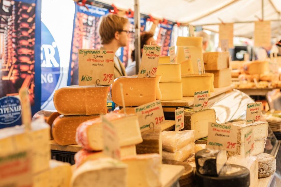 Amsterdam: Private Cheese and Beer Tour - The cheese board: Gouda, Edam, Nagelkaas, and blue cheese
