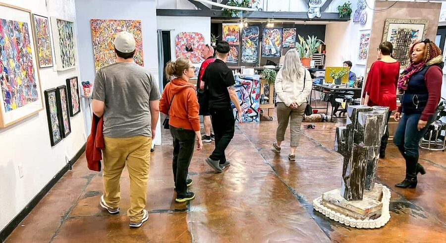 Art & Ale: Explore Las Vegas’ Arts District & Brewery Row - Starting under the BET ON ART mural at the Arts Factory