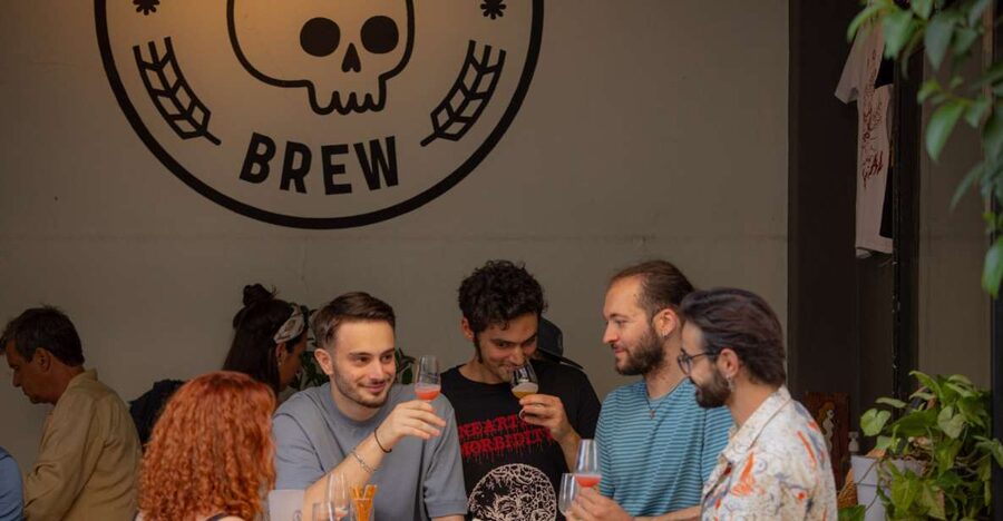 Athens: Walk and Beer Tasting - Arriving at Strange Brew Taproom