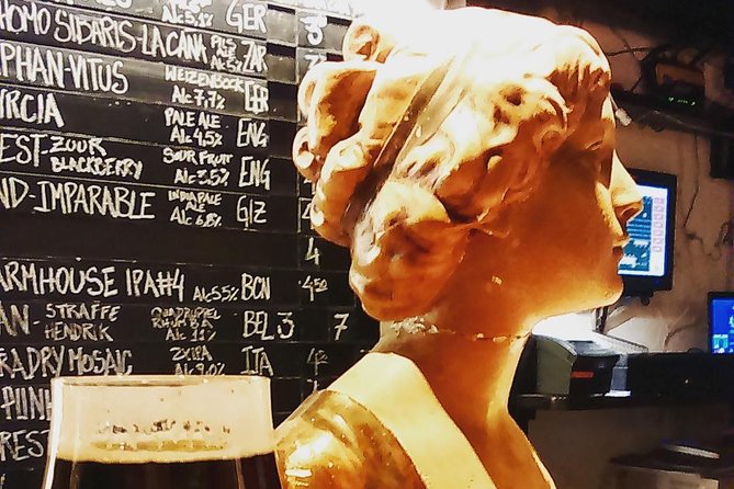 Barcelona Craft Beer Tour with a Brewery Tour and 3 Local Bars - Walking to Cat Bar with Kiki