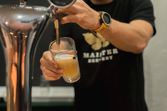 BEER WAY Kamnik Craft Brewery Visit & Tastings - Local sausage, cheese, and plant-based choices