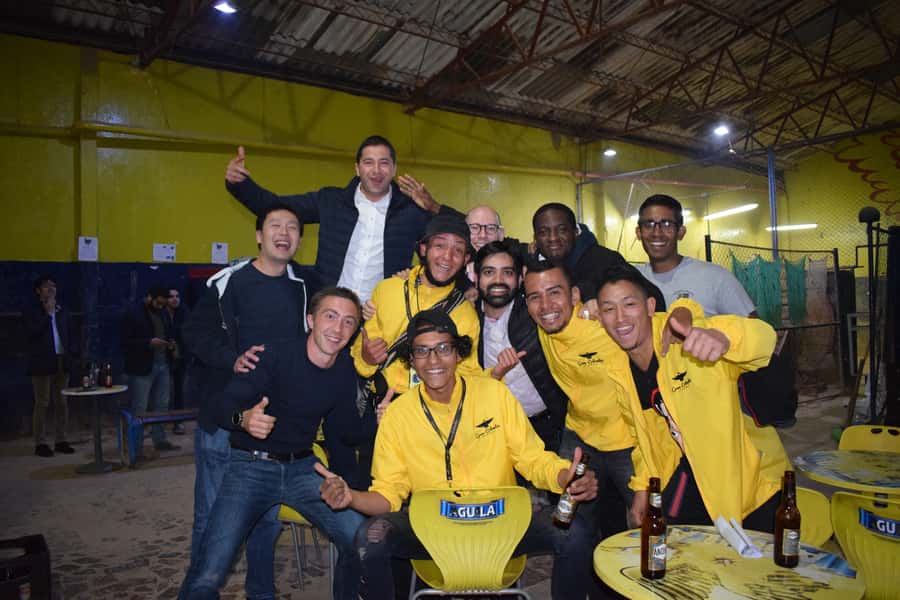 Bogotá: Tejo and Beer Tour - Meeting at the fountain with the yellow umbrella