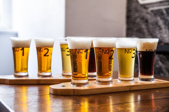 Bratislava Craft Beer Tour - The first five beers in a cosy brew pub