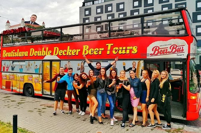 Bratislava Double Decker Beer Tour - Pour-your-own drinks, karaoke, and PS4
