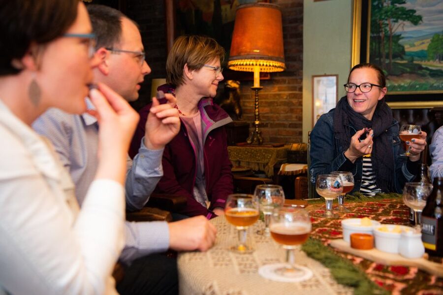 Bruges: Belgian Beer Tour with Chocolate Pairing - Five measured pours, not five full beers