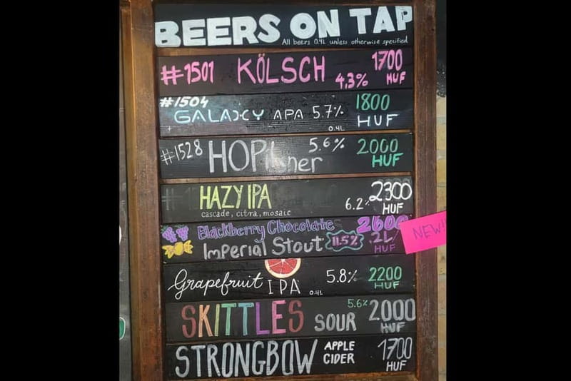 Budapest: 9-tier Hungarian & Craft Beer Tasting w/ snacks - Starting at Ruin Brew in Budapest’s Jewish Quarter