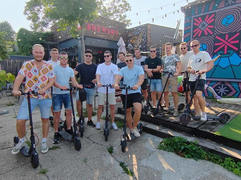 E Scooter Craft Beer and Breweries tour - Starting at Maršala Birjuzova 23
