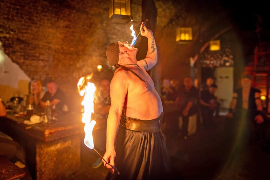 From Prague: Medieval Dinner, Show, Castle and Brewery - A short look inside Dětenice Castle