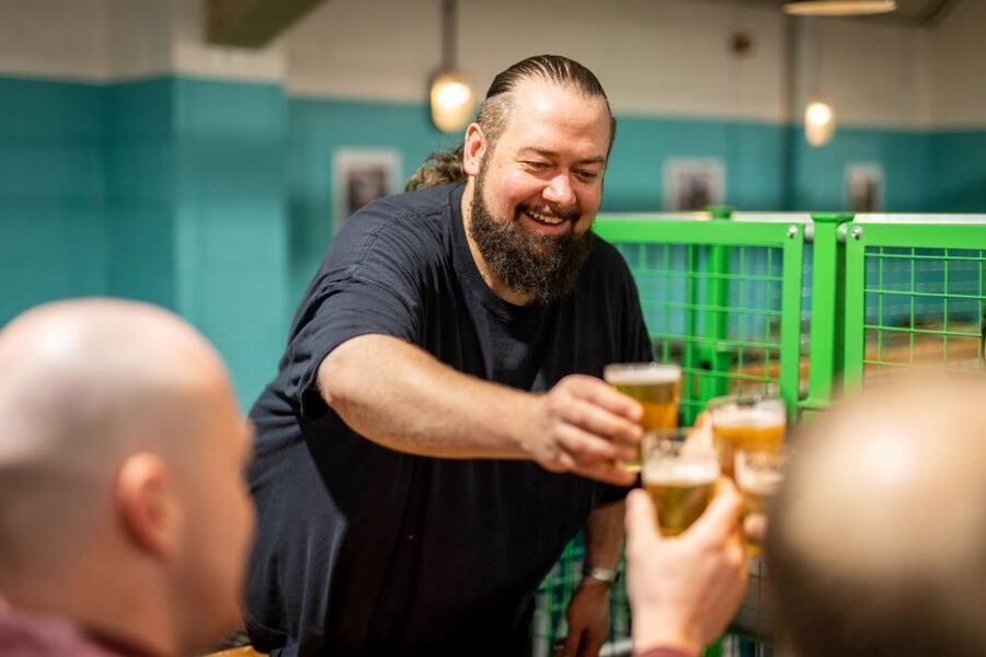 London: Craft Brewery Tour with Tasting of 4 Beers - Entering Five Points Taproom in Hackney