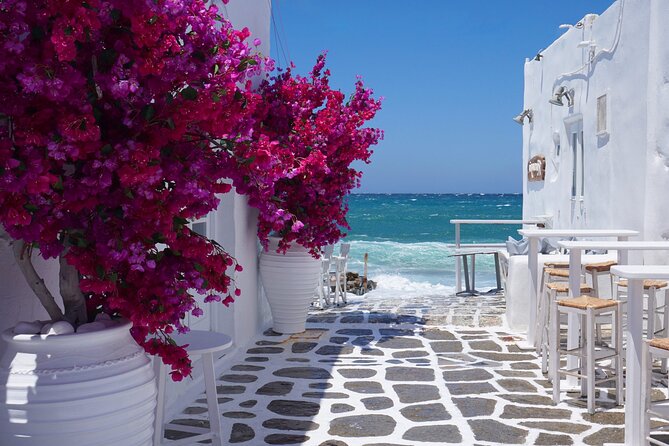 Mykonos Town & Visit a local Brewery : Walking Tour with Tasting - Little Venice beside the water