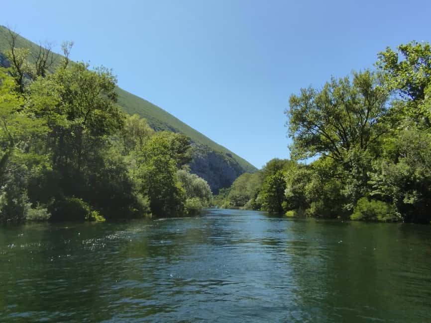 Omiš: 2-Hour Cetina River Glassboat And Beer Garden Visit - The first 35 to 40 minutes on the water