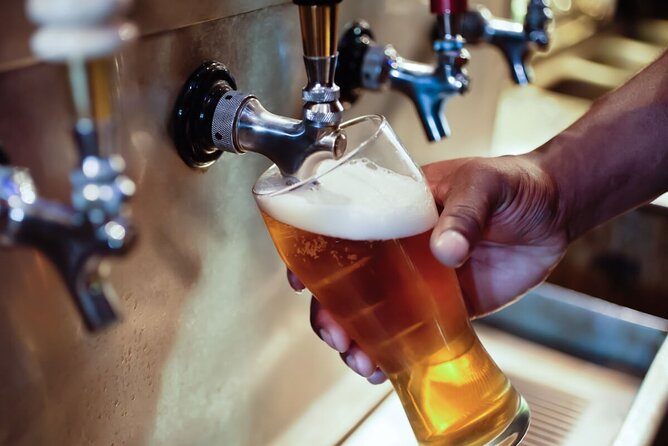 Porto: Craft Beer Tasting Tour with Local Snacks - The taproom pairing: national beer, grilled chouriço, and bread