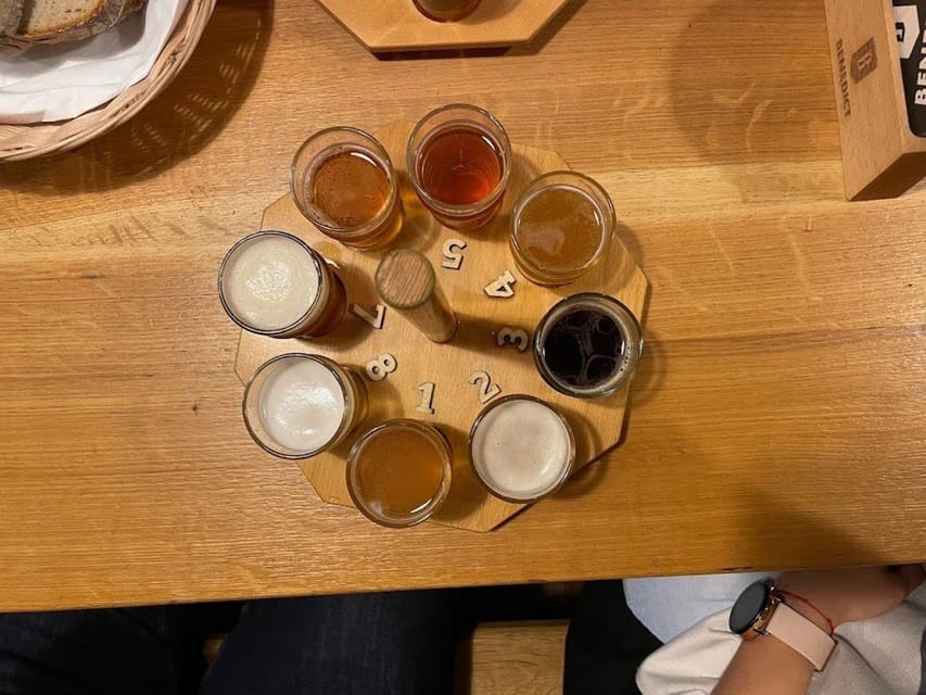 Prague: Beer Tasting and Brewery Tour - First stop: eight beers at Pivovarský dům Benedict