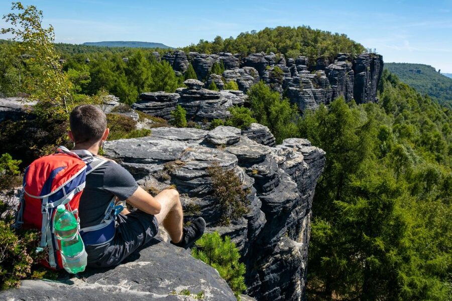 Prague: Discover Bohemia—Tisa Rocks, Bastei & Brewery Tour - The van ride, timing, and what is included
