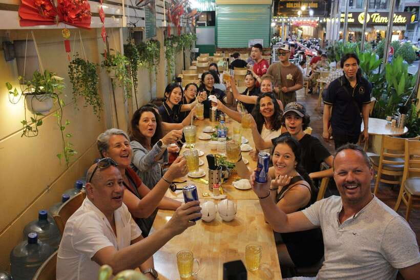 Saigon: Craft Beer & Local Food Experience Tour On Motorbike - Food market flavors and the longer tasting stop