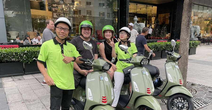 Saigon: Night Craft Beer And Street Food Tour By Vespa - Sunset beer above Saigon