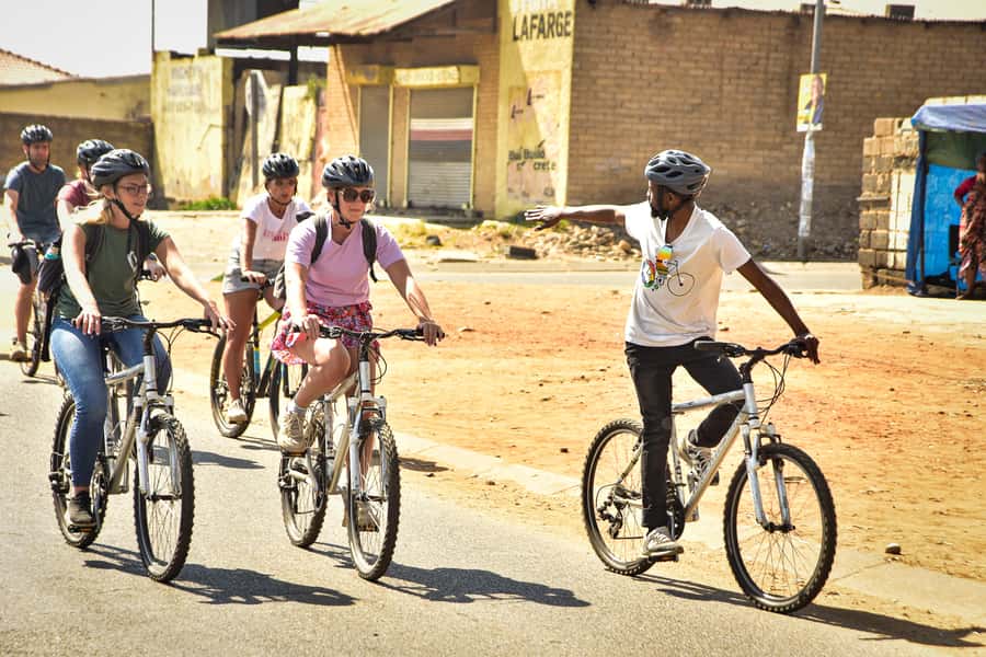 Soweto Food & Beer Bike Tour - Returning to Vilakazi Street for the Kota lunch