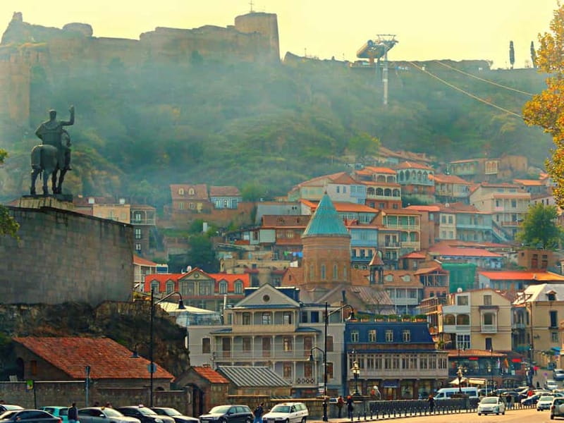 Tbilisi: Sightseeing Tour, Wine or Beer Tasting, & Cable Car - The cable car and Narikala Fortress