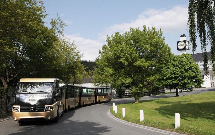 Warstein: Warsteiner World Brewery Tour - Riding the visitor train across 63 football pitches
